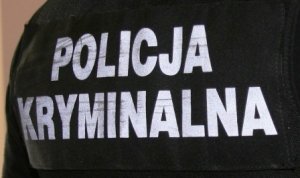 Napis POLICJA KRYMINALNA