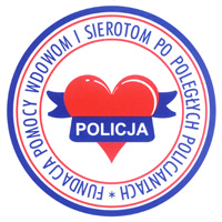 Logo fundacji Wdowom i Sierotom po poległych policjantach.