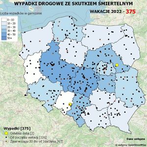 policyjna mapa wypadków drogowych