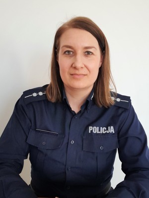 Kierownik Posterunku Policji w Trzeszczanach p.o. asp. Agnieszka Koszuk-Janicka