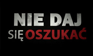 Zdjęcie z napisem ,,Bądź czujny nie daj się oszukać&quot;
