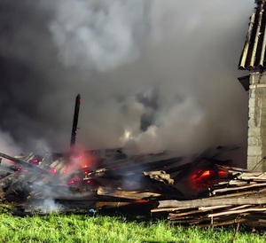 pożar w miejscowości Terebiń