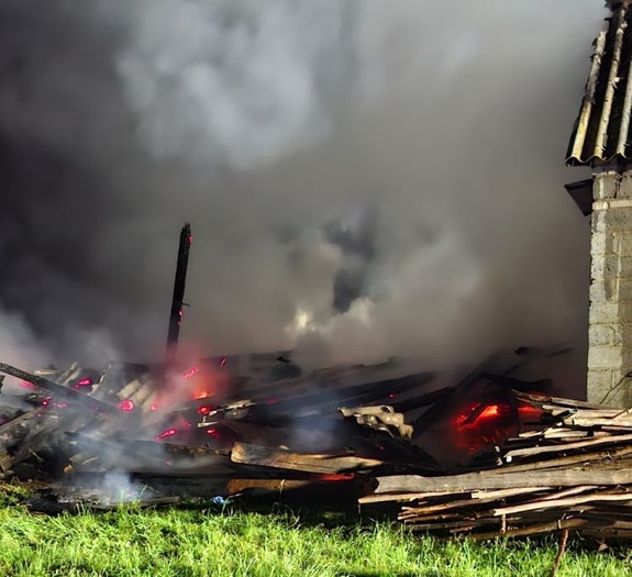 pożar w miejscowości Terebiń