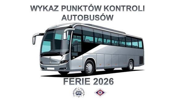 wykaz punktów kontroli autobusów ferie 2026