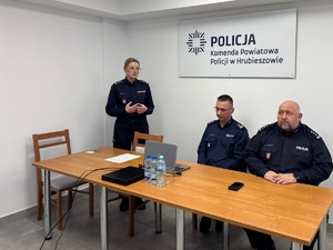 odprawa roczna w komendzie w Hrubieszowie