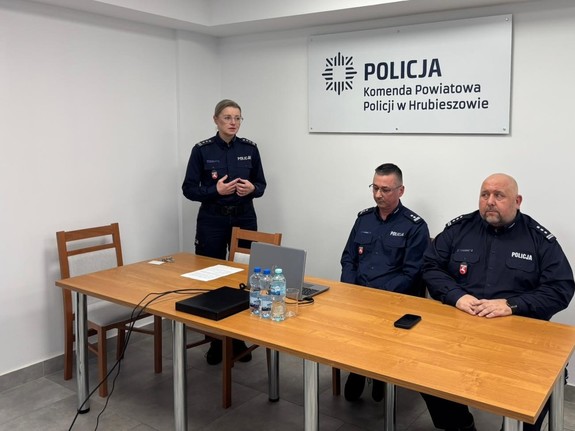 odprawa roczna w komendzie w Hrubieszowie